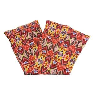 COPPER KEY 100% RAYON WIDE LEG PULL ON PANTS - MULTI-COLOR - MEDIUM